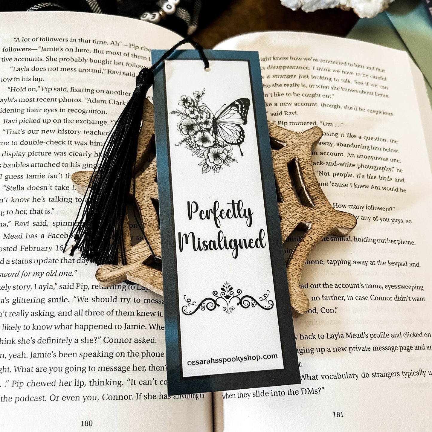 Perfectly Misaligned Bookmark Cesarah's Spooky Shop