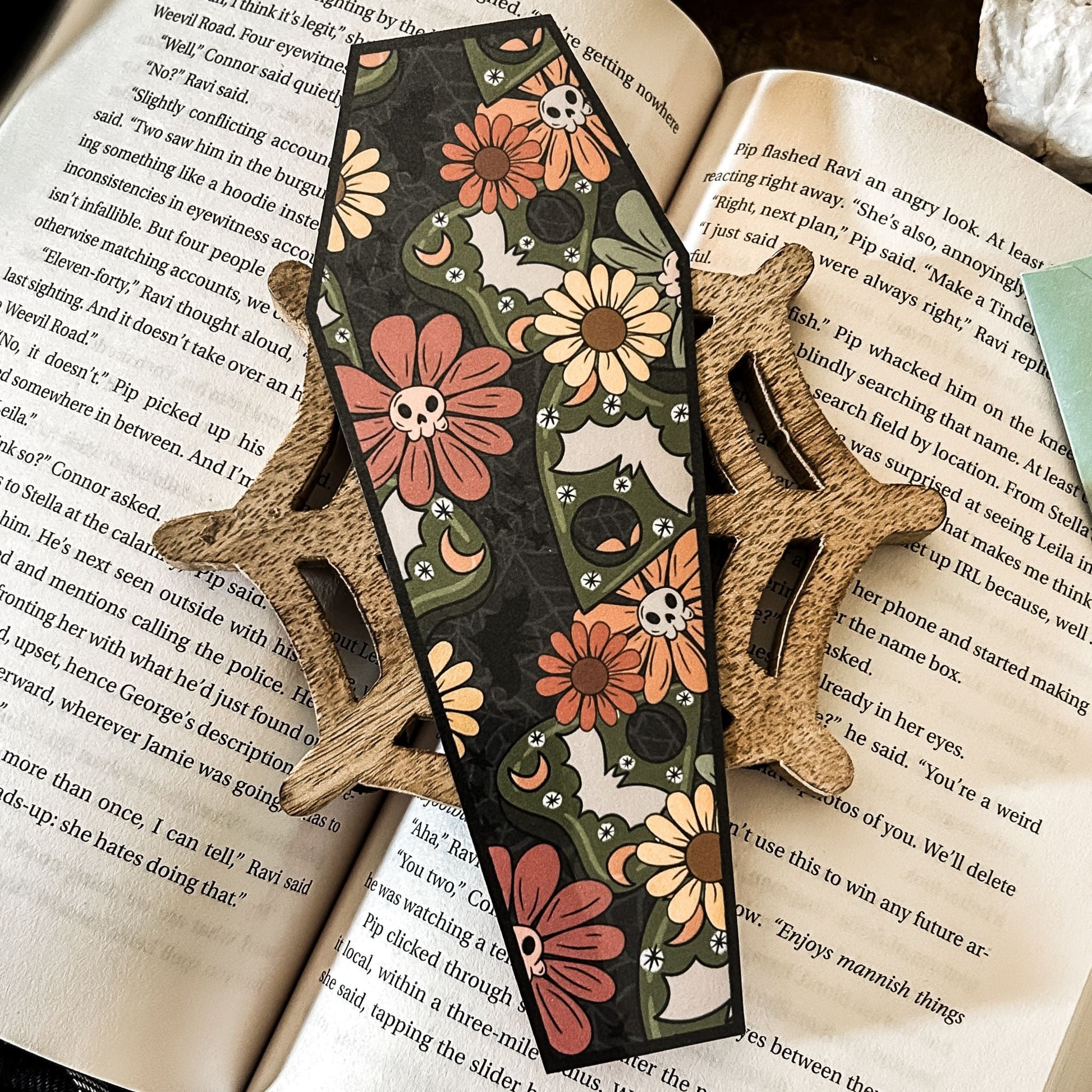 Floral Springoween Bookmark Cesarah's Spooky Shop