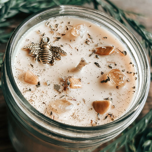 Bee Happy Candle (Honey & Rose)