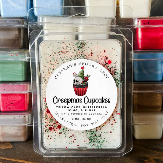 Creepmas Cupcakes Wax Melt (Yellow Cake, Buttercream Icing, and Sugar)