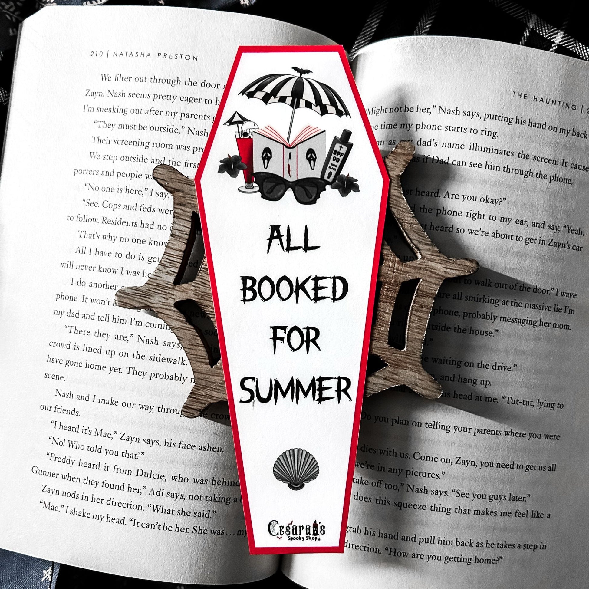 All Booked For Summer Bookmark Cesarah's Spooky Shop