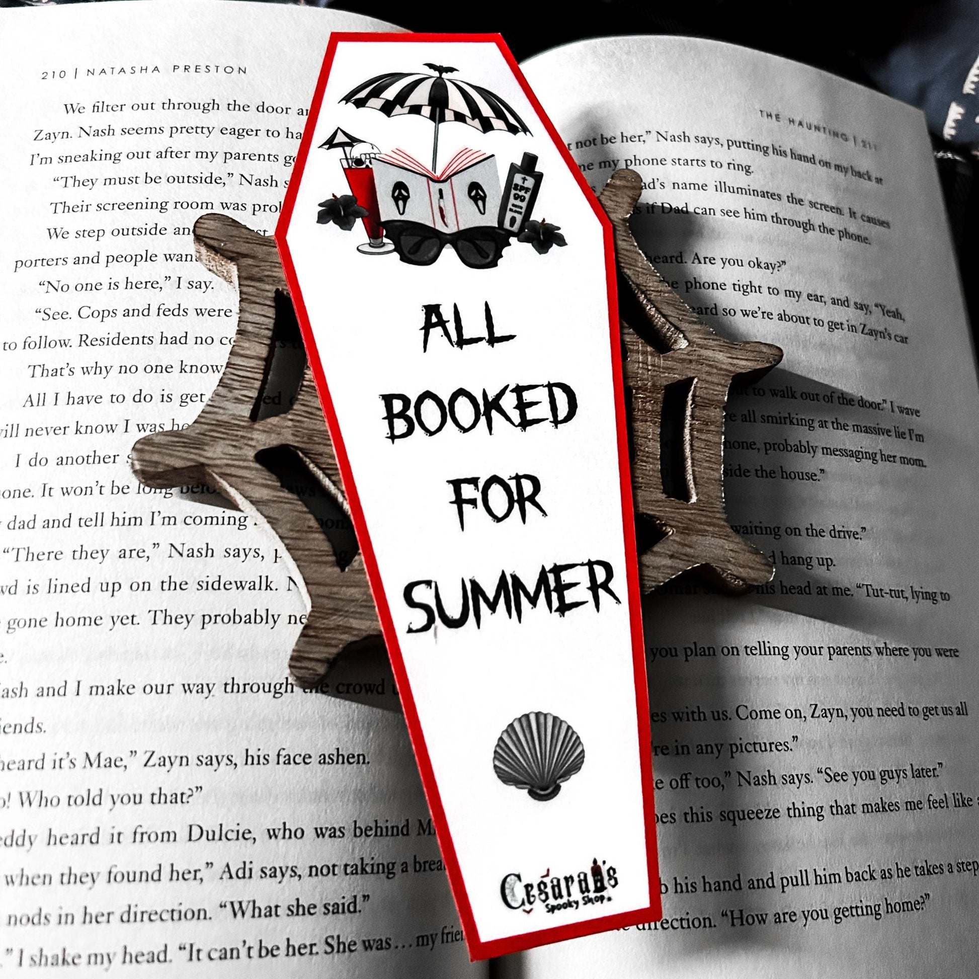 All Booked For Summer Bookmark Cesarah's Spooky Shop