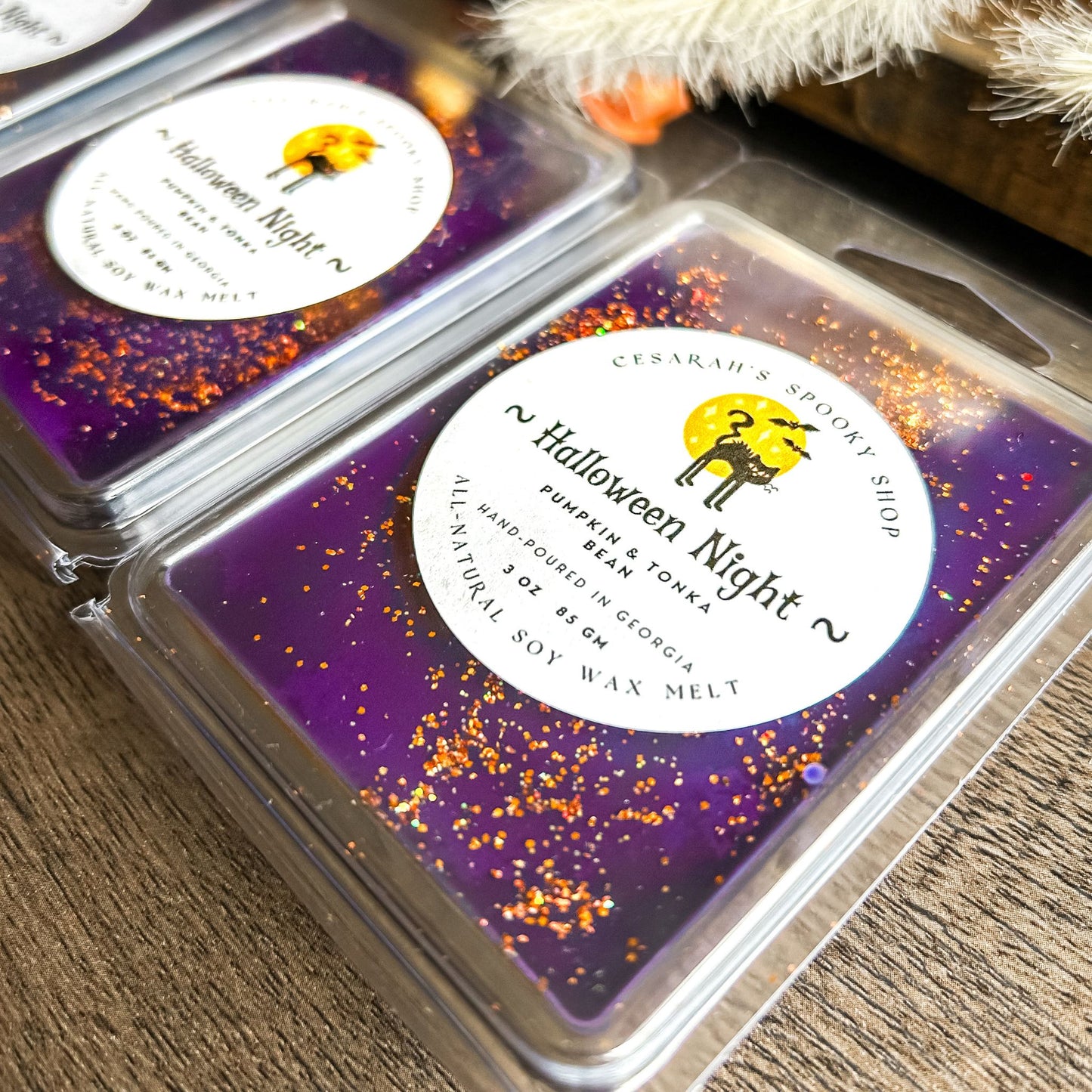 Halloween Night Wax Melt (Pumpkin & Tonka Bean) Cesarah's Spooky Shop