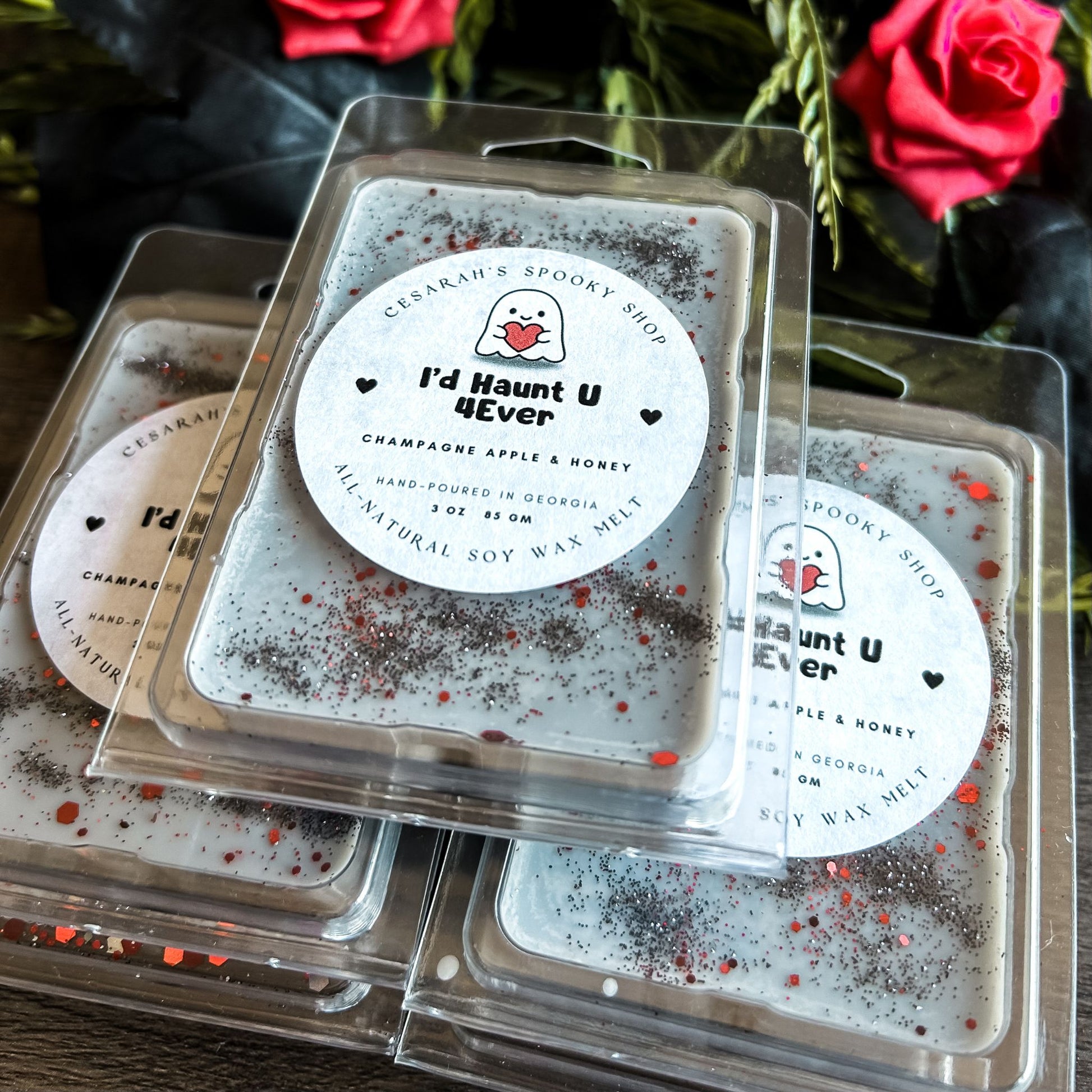 I'd Haunt U 4Ever Wax Melt (Champagne Apple & Honey) Cesarah's Spooky Shop