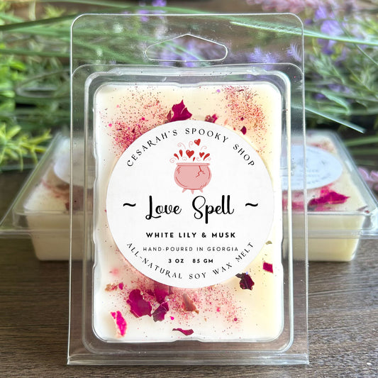 Love Spell Wax Melt (White Lily & Musk) Cesarah's Spooky Shop