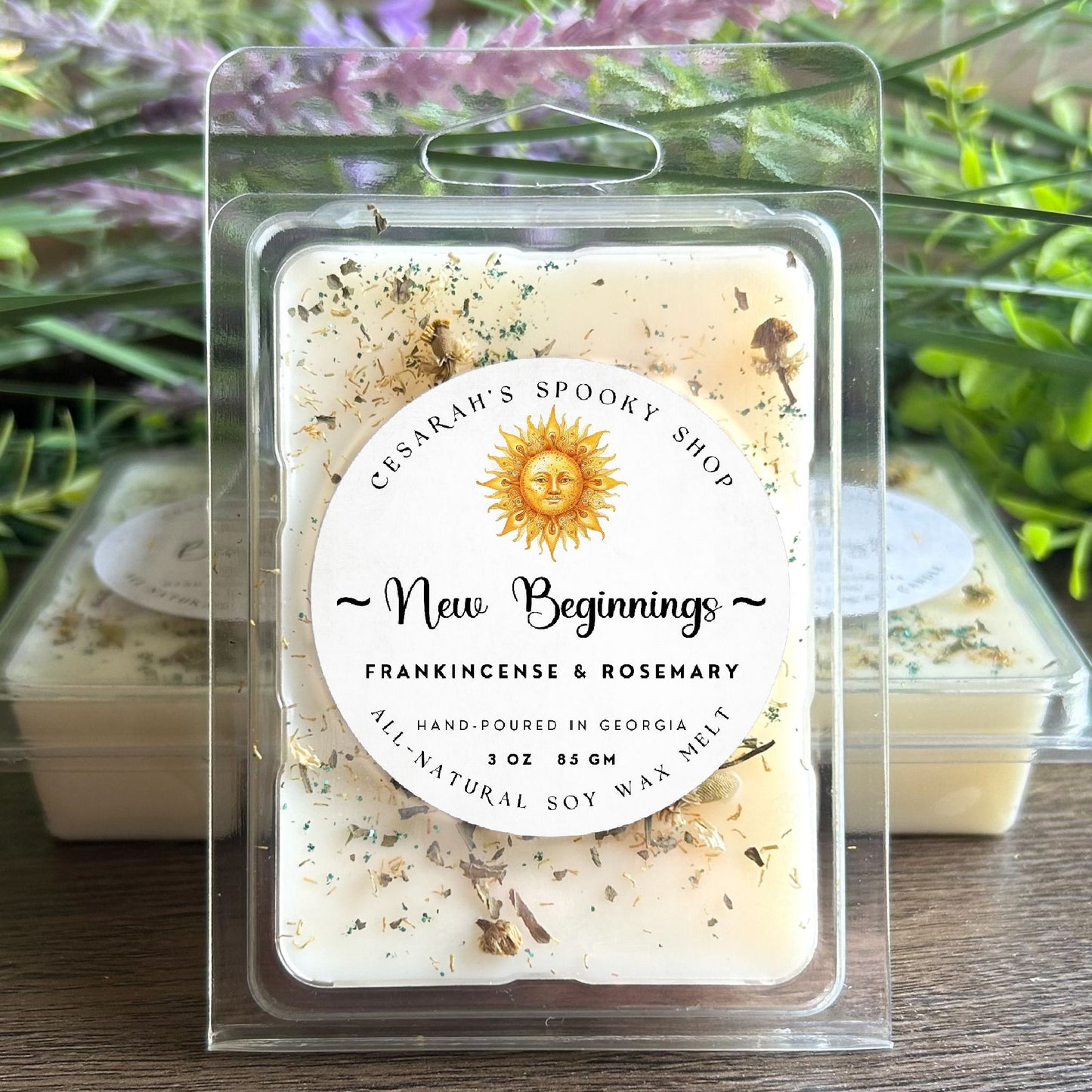 New Beginnings Wax Melt (Rosemary & Frankincense) Cesarah's Spooky Shop