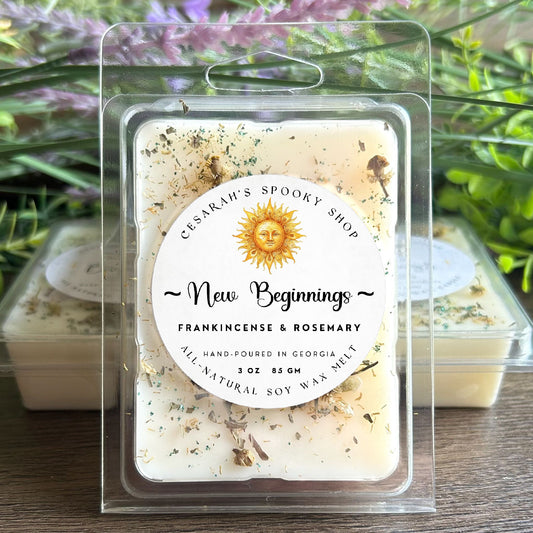 New Beginnings Wax Melt (Rosemary & Frankincense) Cesarah's Spooky Shop