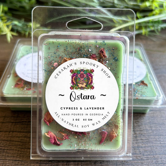 Ostara Wax Melt (Cypress & Lavender) Cesarah's Spooky Shop