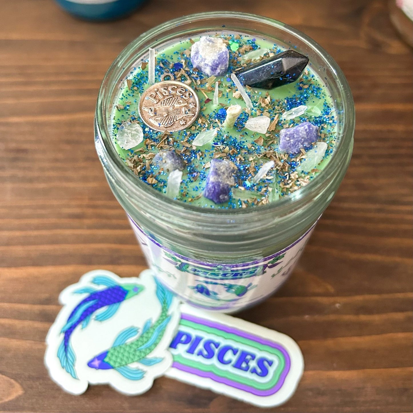 Pisces Zodiac Candle Cesarah's Spooky Shop