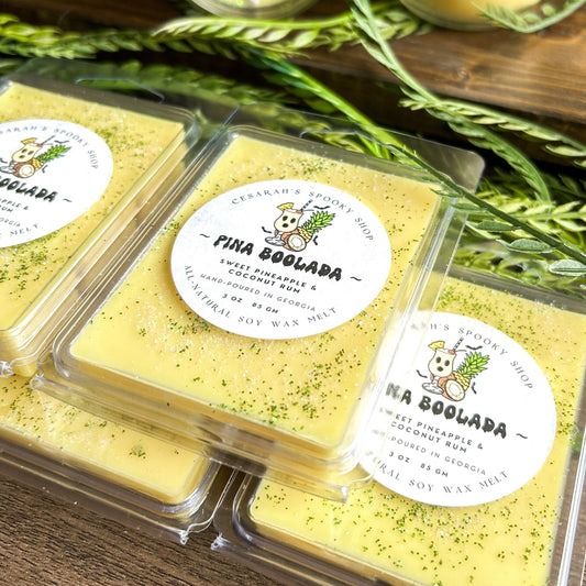 Pina BOO-Lada Wax Melt (Sweet Pineapple & Coconut Rum) Cesarah's Spooky Shop