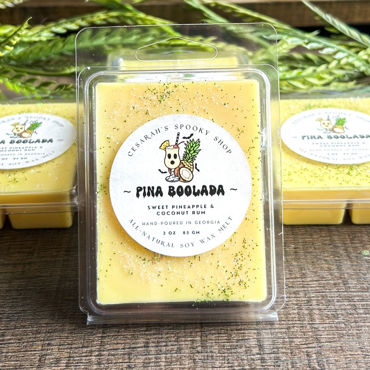 Pina BOO-Lada Wax Melt (Sweet Pineapple & Coconut Rum) Cesarah's Spooky Shop