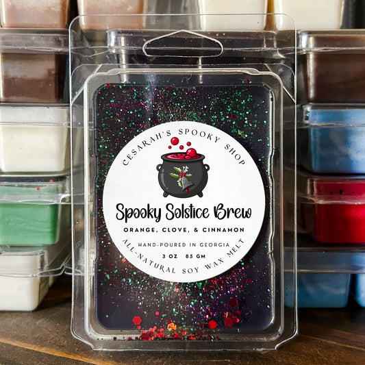 Spooky Solstice Brew Wax Melt (Orange, Clove, & Cinnamon)