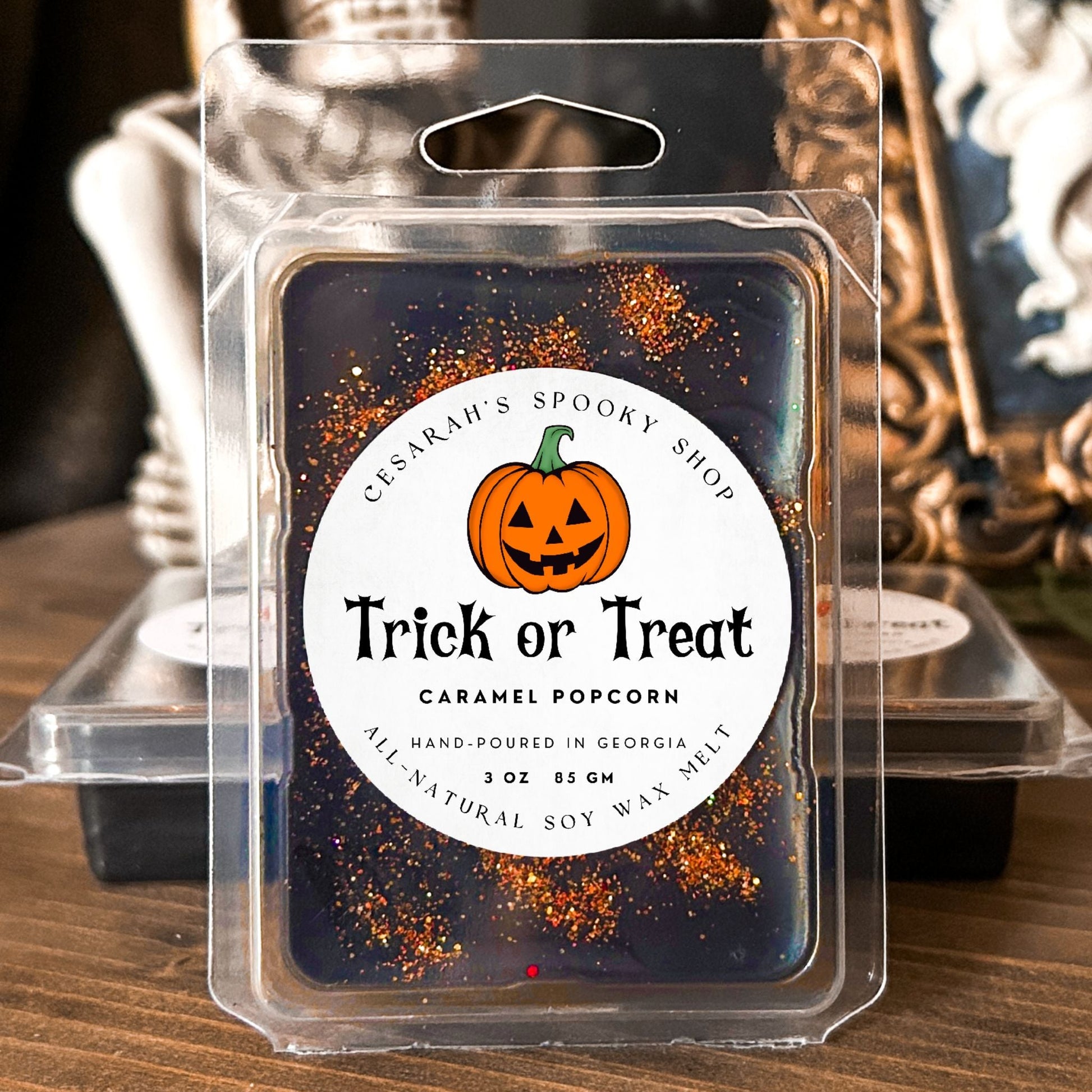 Trick or Treat Wax Melt (Caramel Popcorn) Cesarah's Spooky Shop