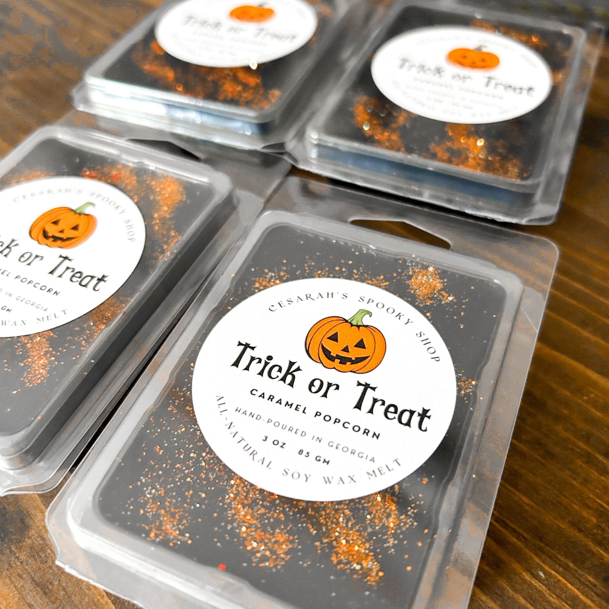 Trick or Treat Wax Melt (Caramel Popcorn) Cesarah's Spooky Shop