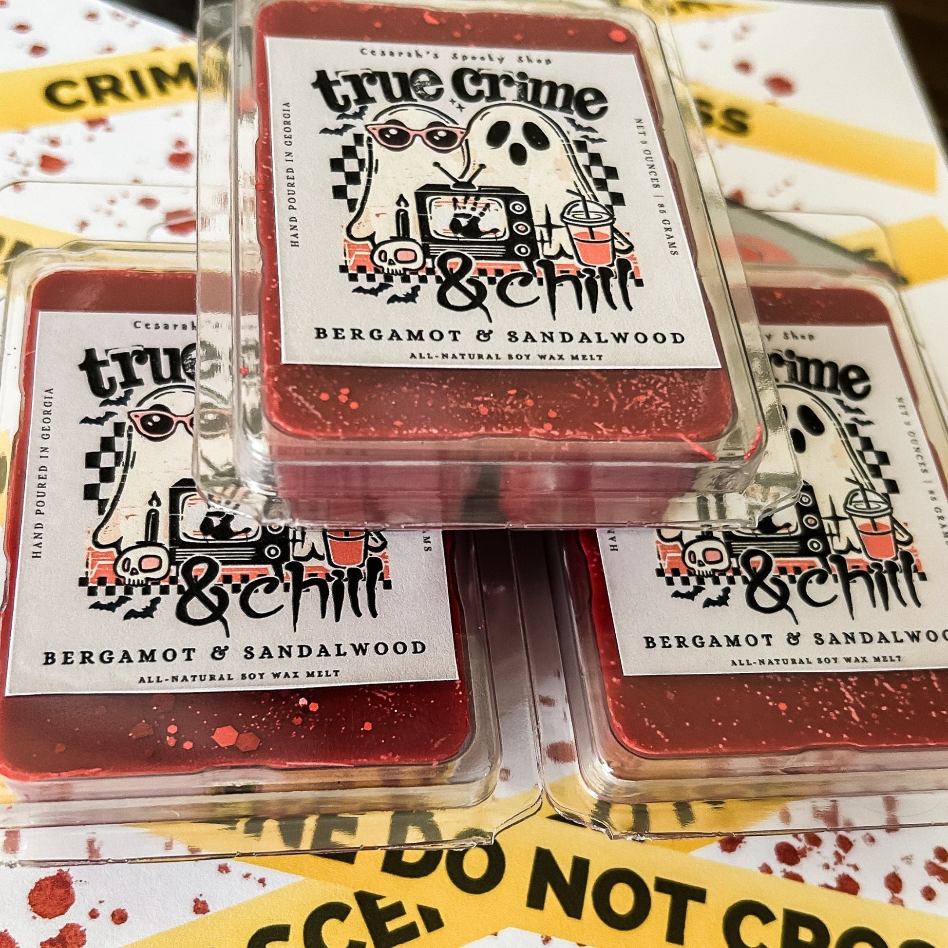 True Crime & Chill Wax Melt (Bergamot Sandalwood) Cesarah's Spooky Shop