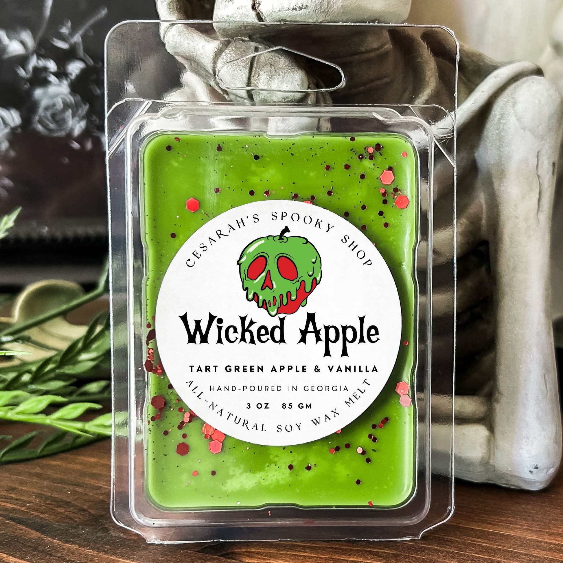 Wicked Apple Wax Melt (Tart Green Apple & Vanilla) Cesarah's Spooky Shop