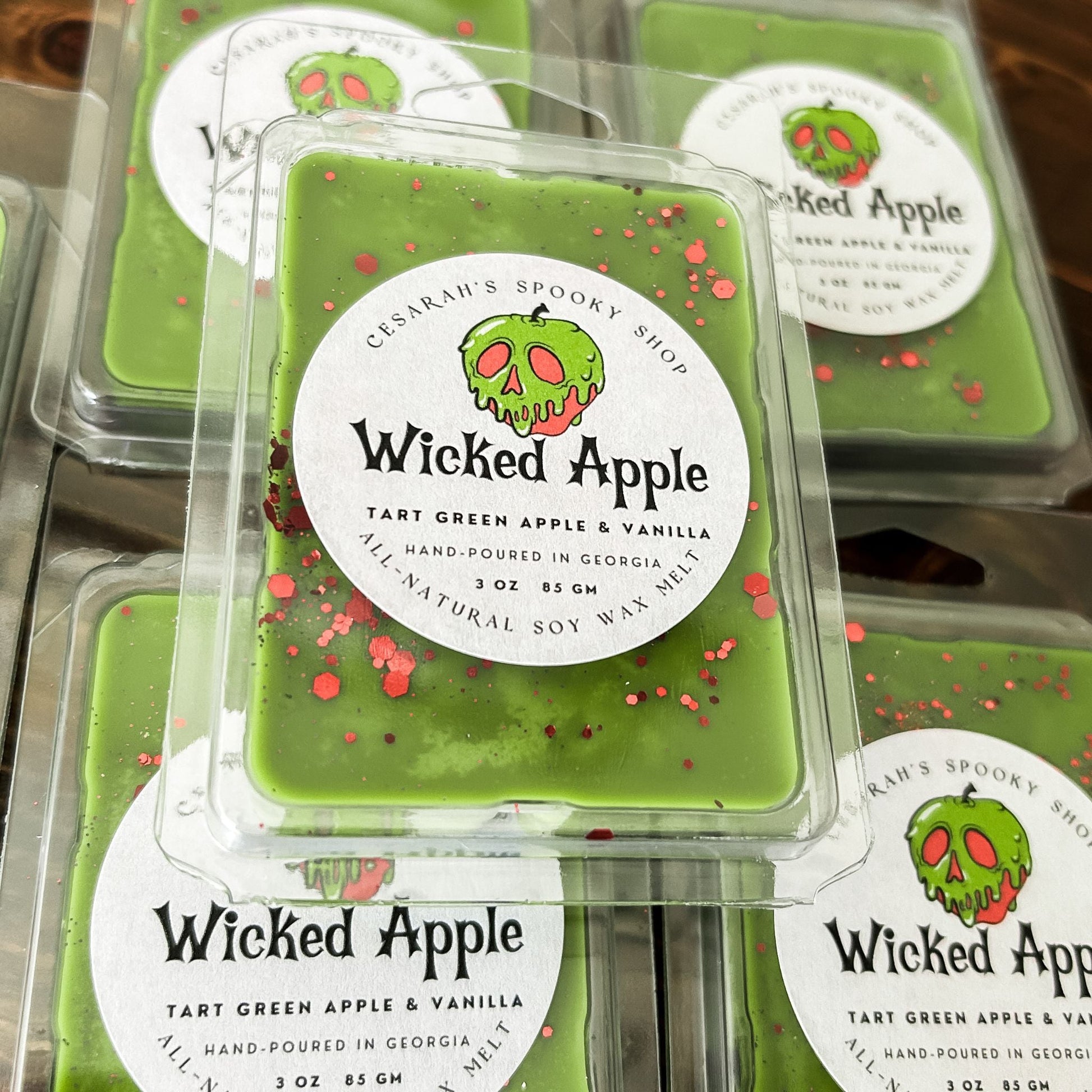 Wicked Apple Wax Melt (Tart Green Apple & Vanilla) Cesarah's Spooky Shop