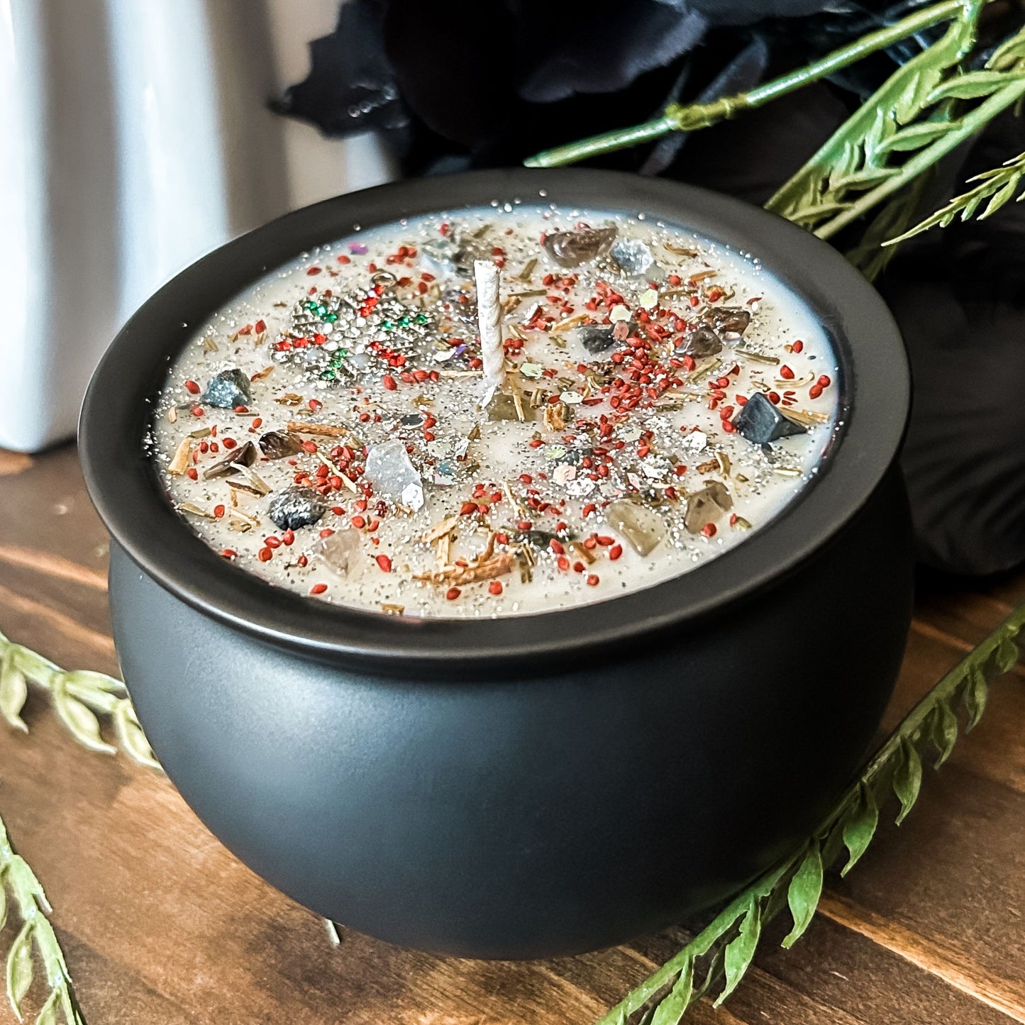 Winter Wishes Cauldron Candle