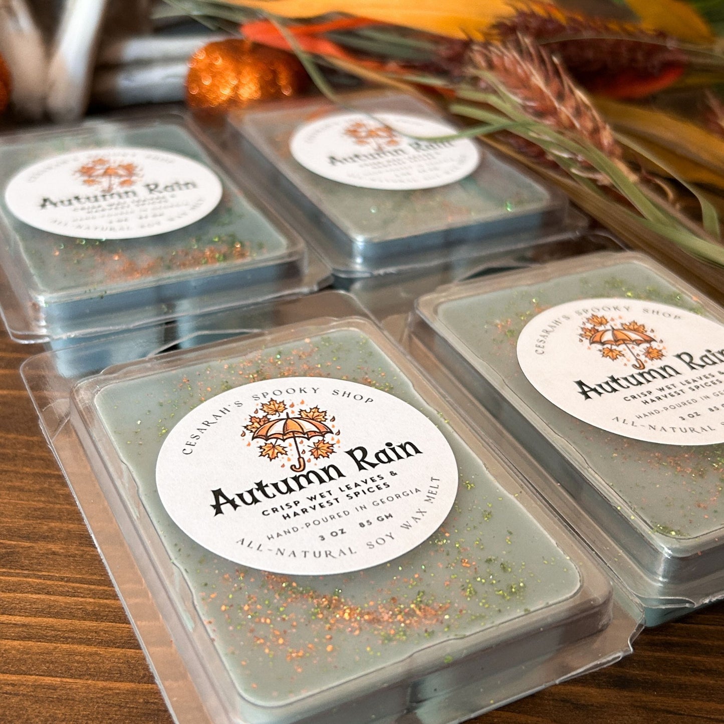 Autumn Rain Wax Melt (Crisp Wet Leaves and Harvest Spices)