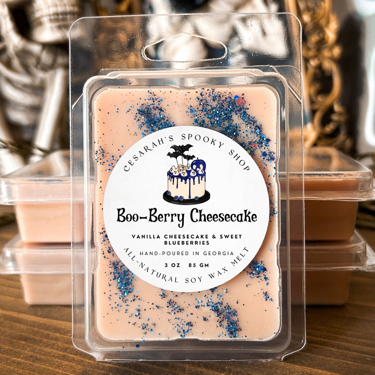 BOO-Berry Cheesecake Wax Melt (Vanilla Cheesecake & Sweet Blueberries) Cesarah's Spooky Shop