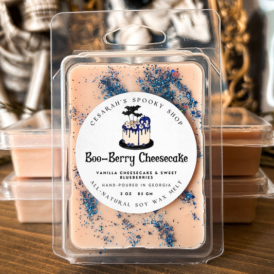 BOO-Berry Cheesecake Wax Melt (Vanilla Cheesecake & Sweet Blueberries) Cesarah's Spooky Shop