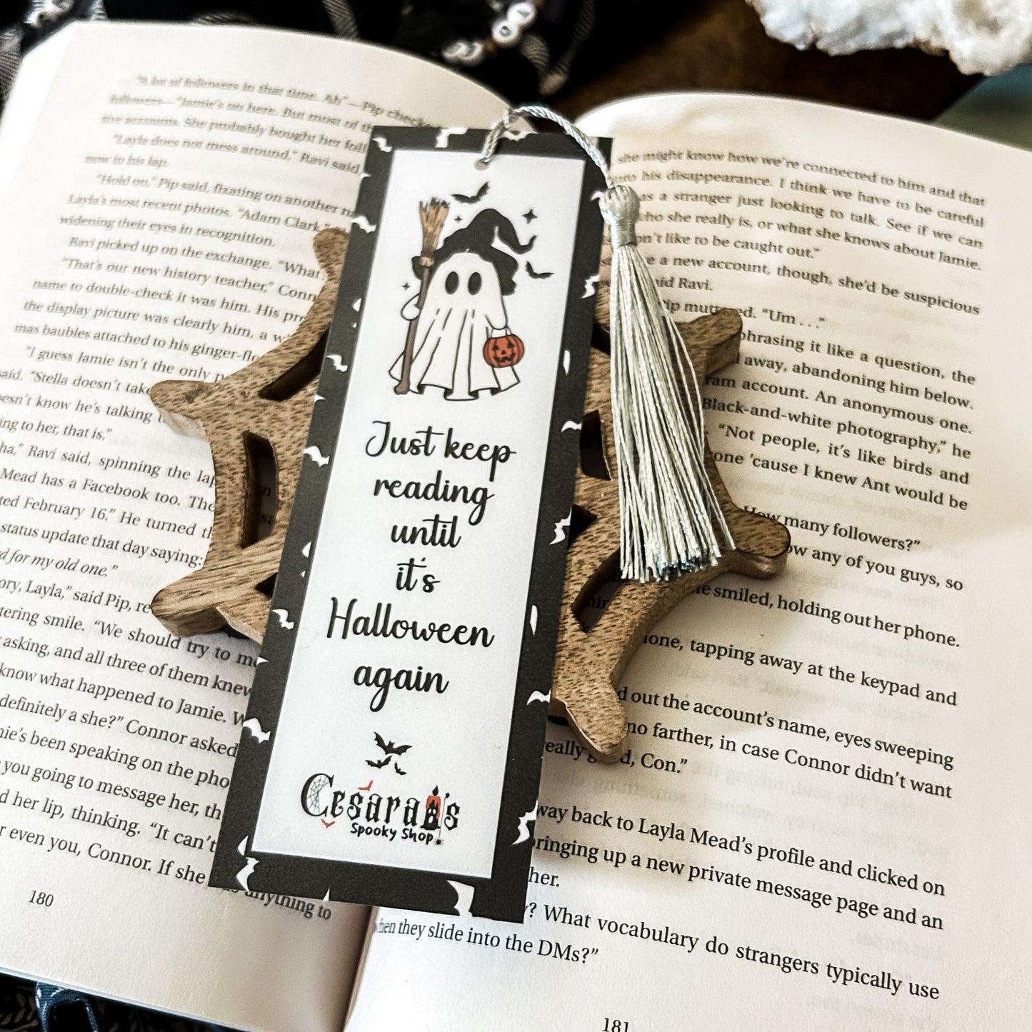 Just Keep Reading Until it's Halloween Again Bookmark Cesarah's Spooky Shop