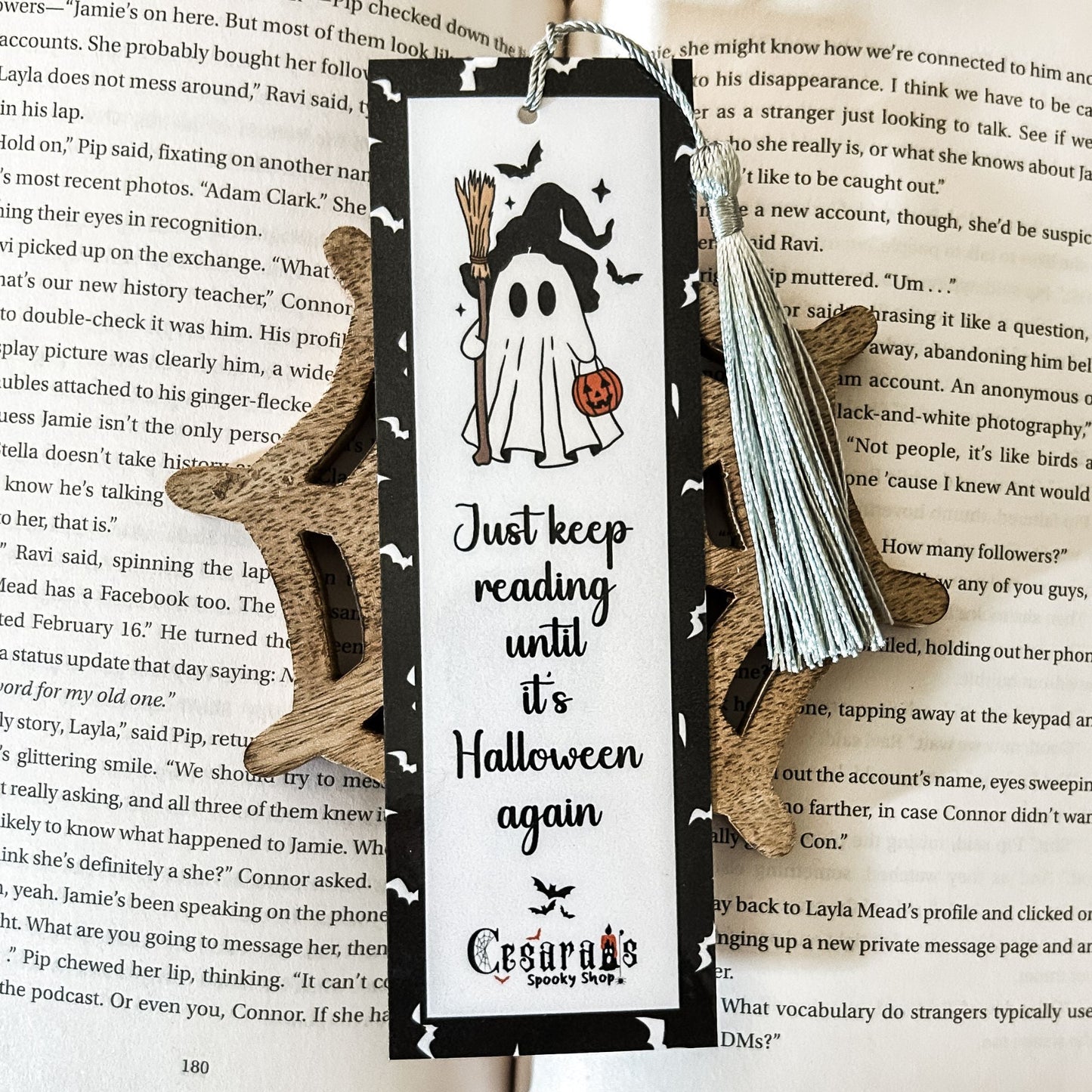 Just Keep Reading Until it's Halloween Again Bookmark Cesarah's Spooky Shop