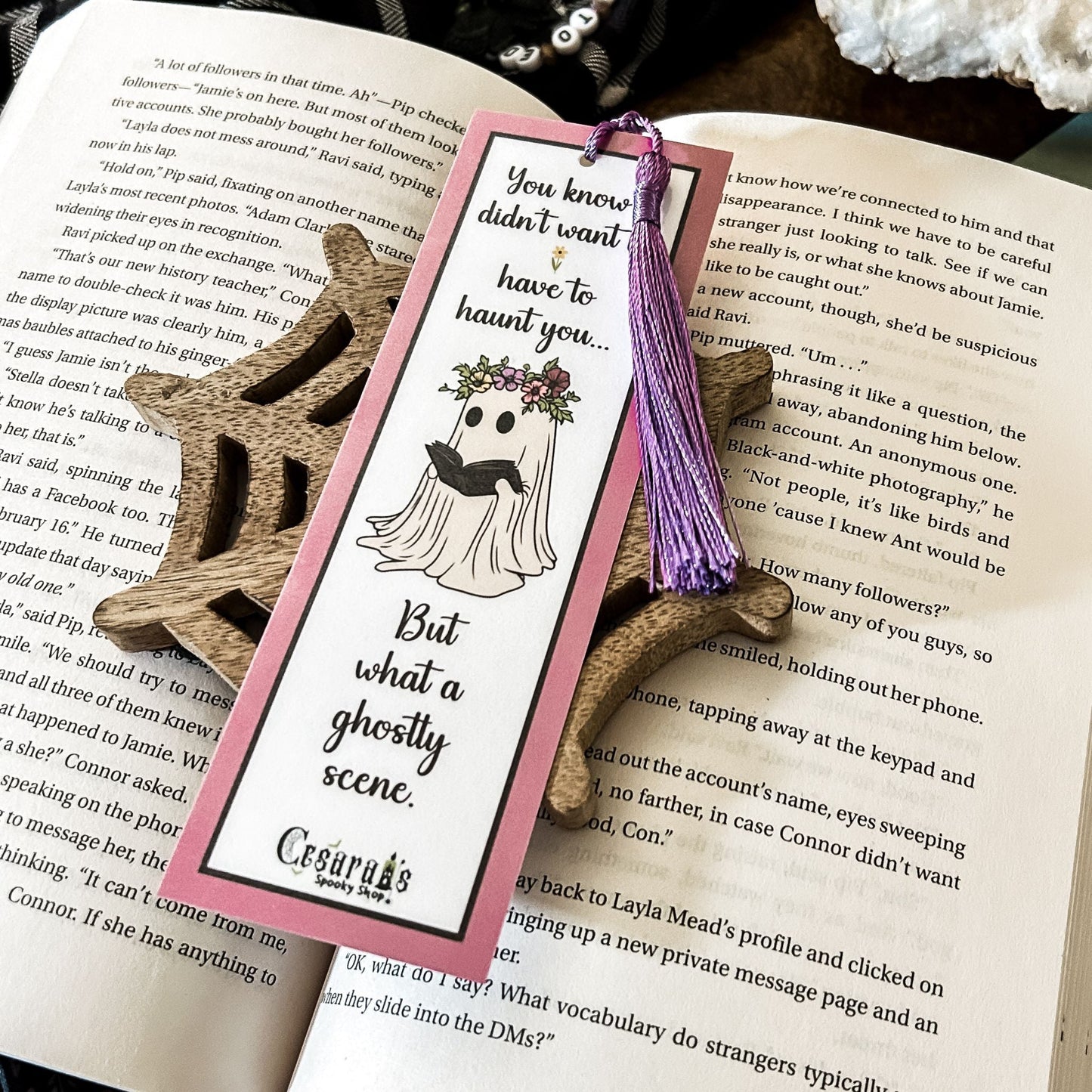 What a Ghostly Scene Bookmark Cesarah's Spooky Shop