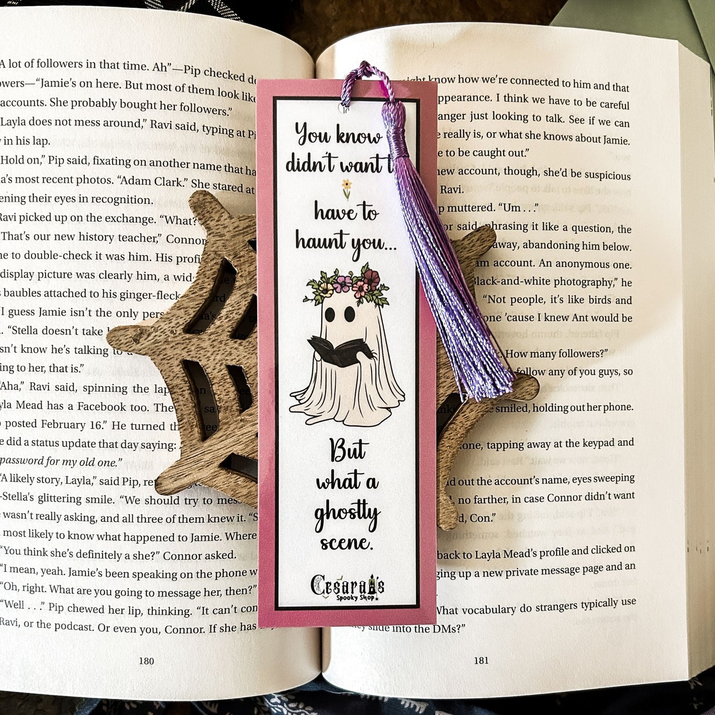 What a Ghostly Scene Bookmark Cesarah's Spooky Shop