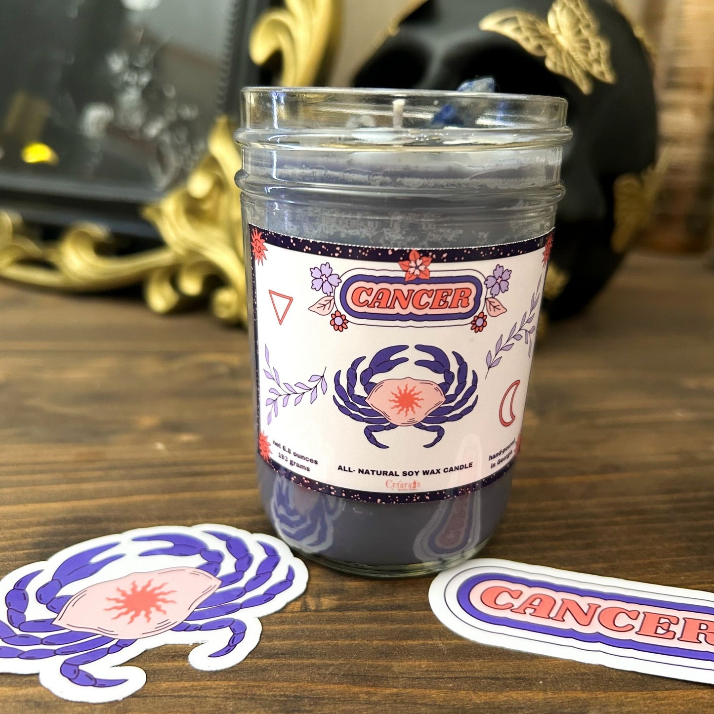 Cancer Zodiac Candle Cesarah's Spooky Shop