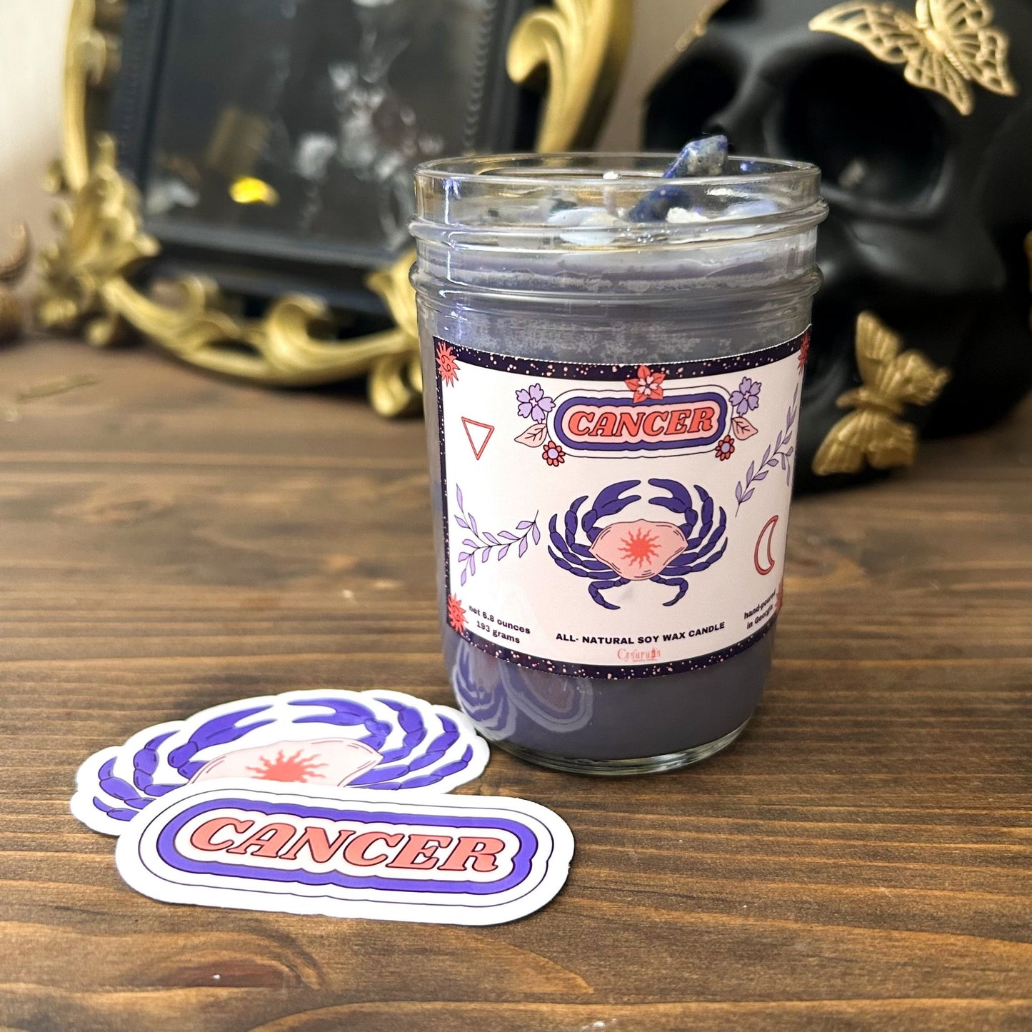 Cancer Zodiac Candle Cesarah's Spooky Shop