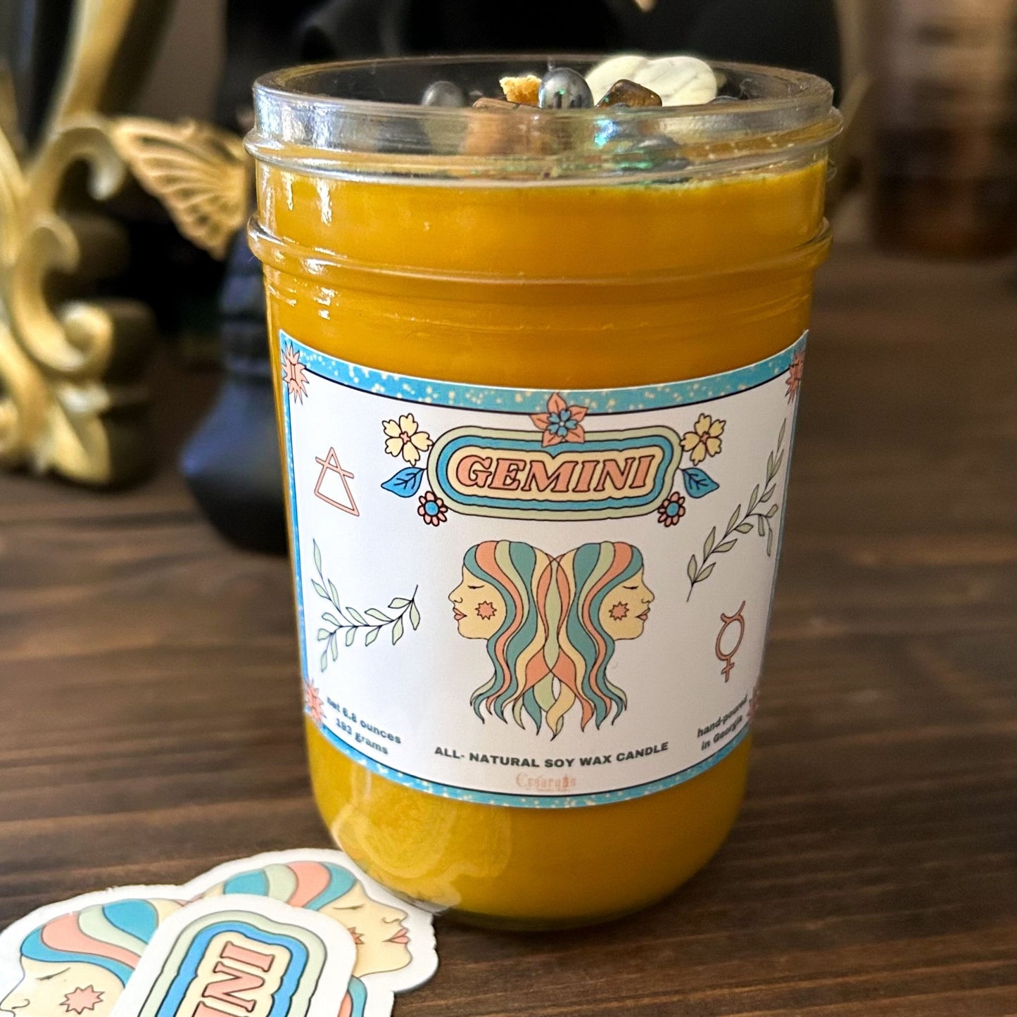 Gemini Zodiac Candle Cesarah's Spooky Shop