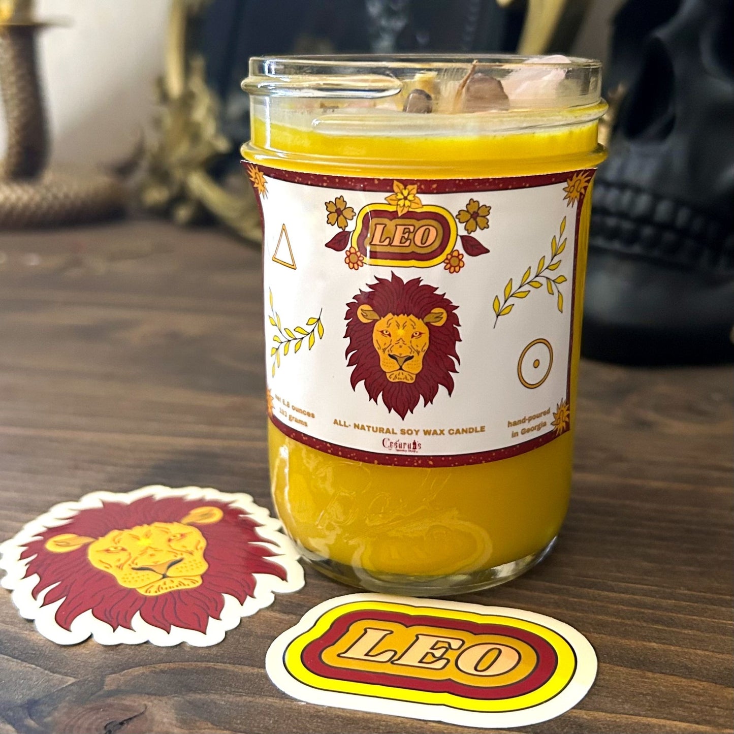 Leo Zodiac Candle Cesarah's Spooky Shop
