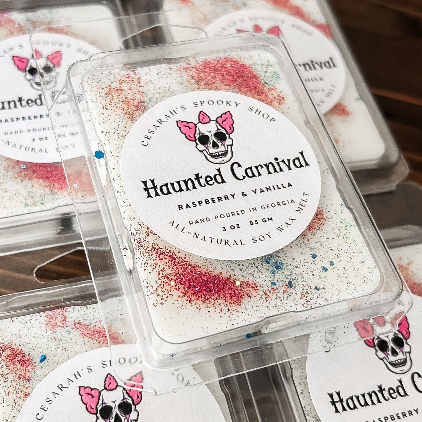 Haunted Carnival Wax Melt (Raspberry & Vanilla) Cesarah's Spooky Shop
