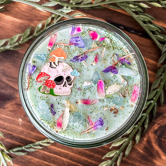 Shrooms in Bloom Candle Cesarah's Spooky Shop