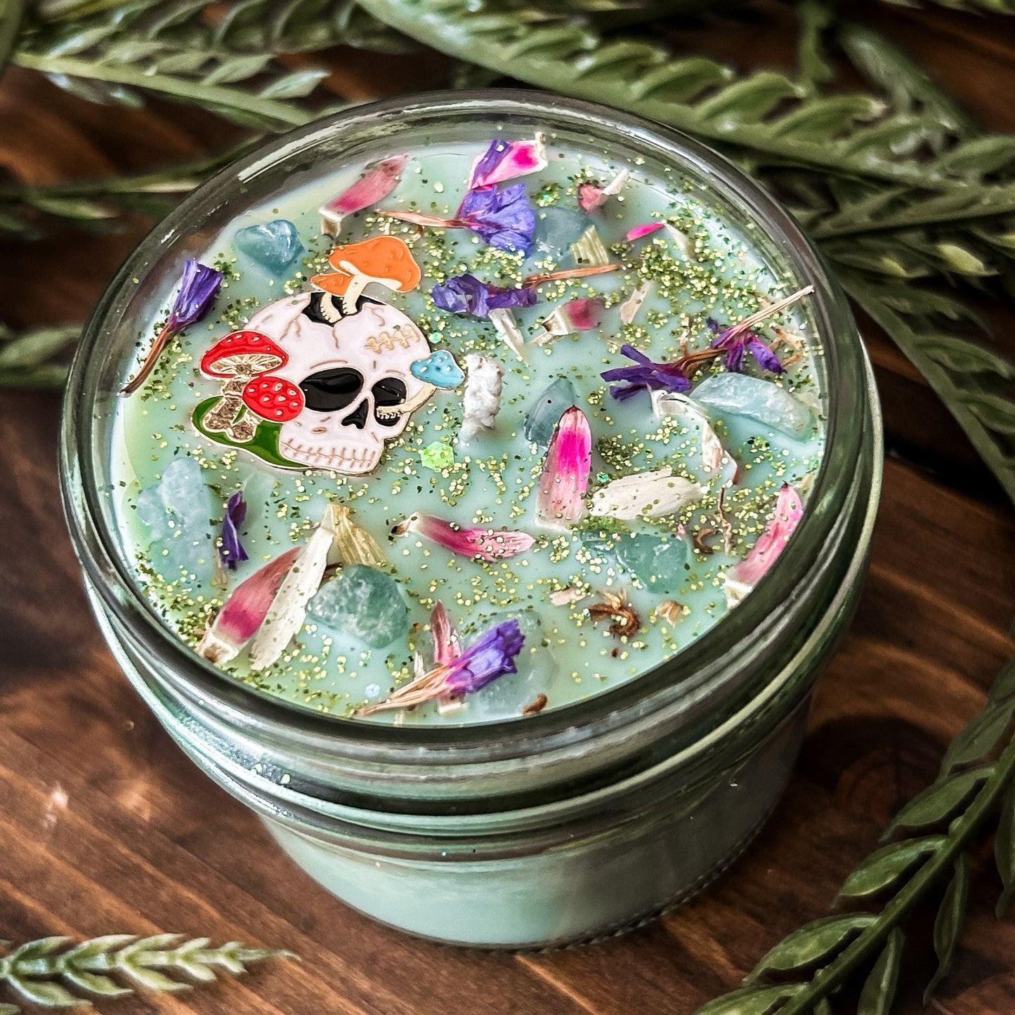 Shrooms in Bloom Candle Cesarah's Spooky Shop