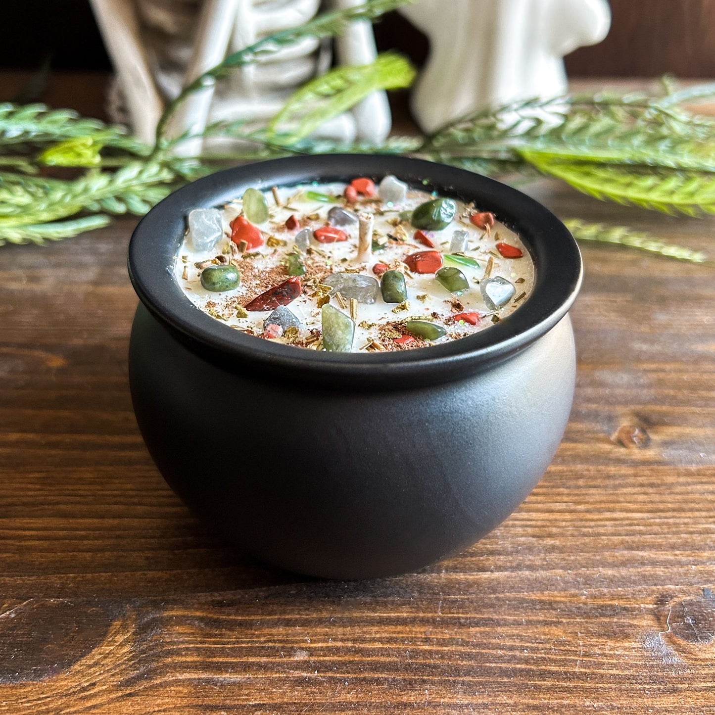 Yuletide Cauldron Candle Cesarah's Spooky Shop