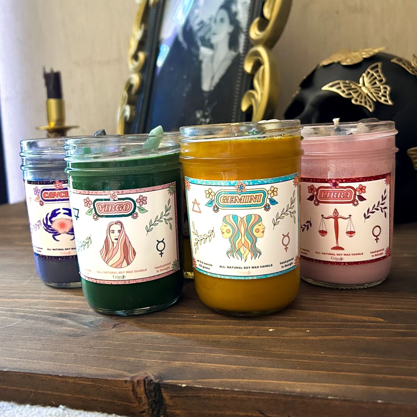 Virgo Zodiac Candle Cesarah's Spooky Shop