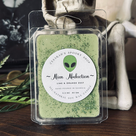 Alien Abduction Wax Melt (Lime & Orange Zest) Cesarah's Spooky Shop