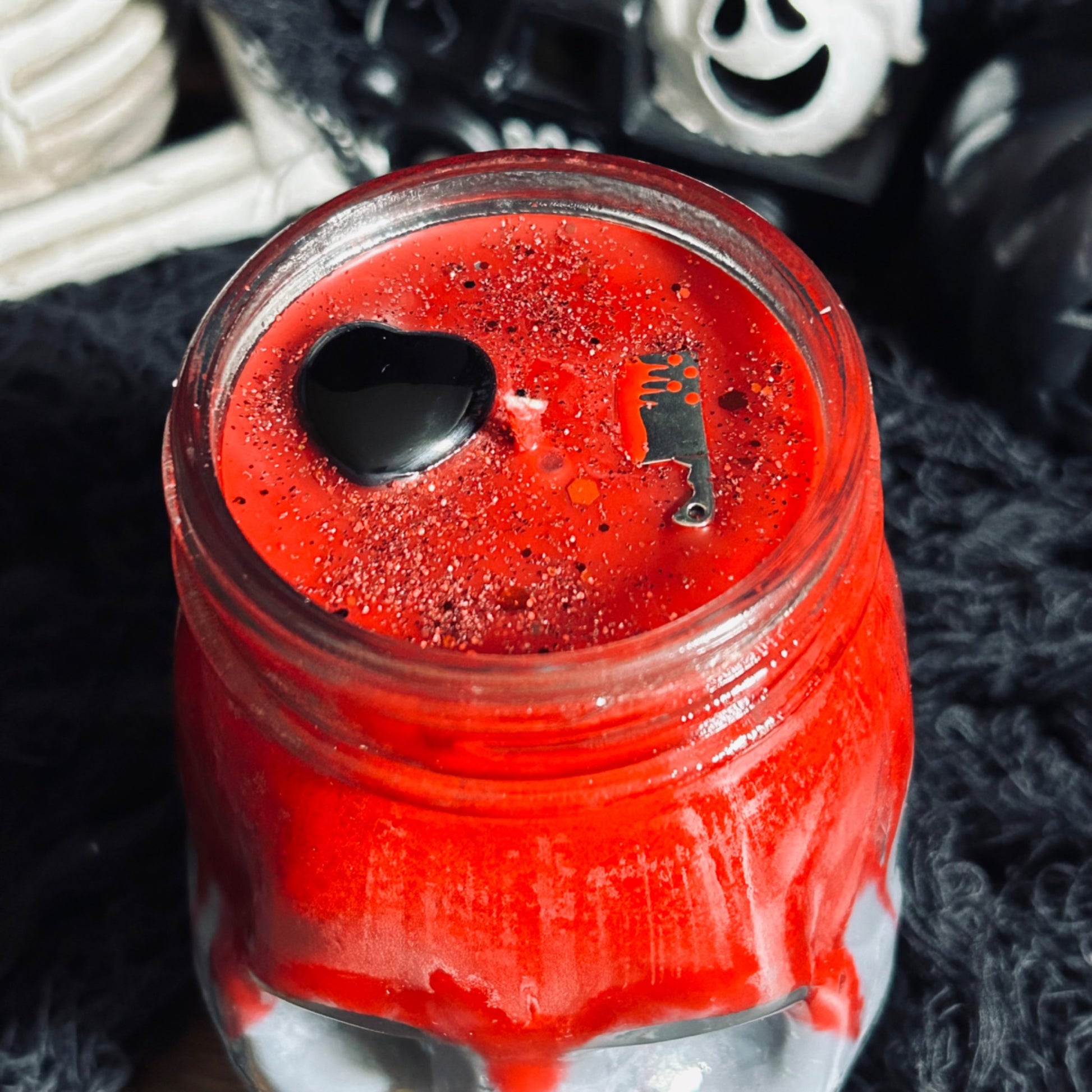 Skull Blood Halloween Candles Bleeding Dripping Red 2 Pack – Adorn Purse &  Co.