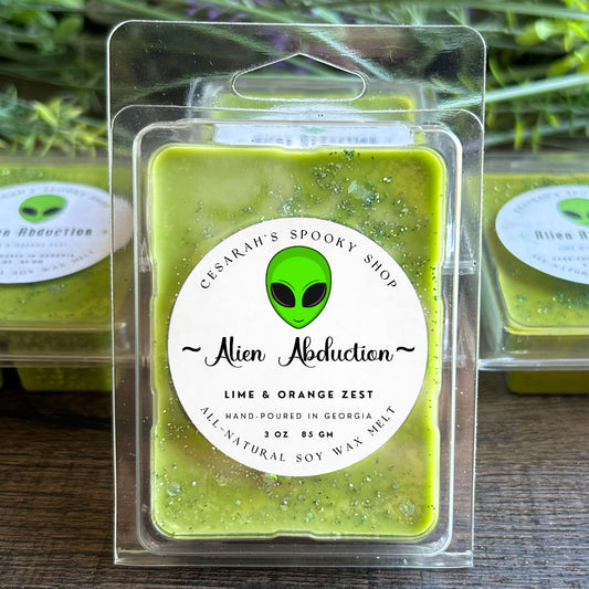 Alien Abduction Wax Melt (Lime & Orange Zest) Cesarah's Spooky Shop