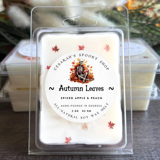 Autumn Leaves Wax Melt (Spiced Apple & Peach) Cesarah's Spooky Shop