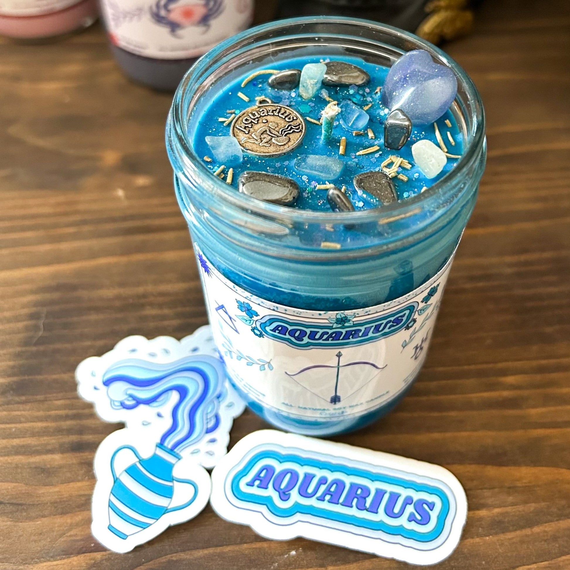 Aquarius Zodiac Candle Cesarah's Spooky Shop