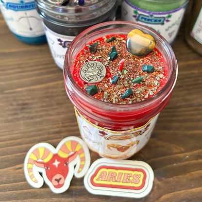 Aries Zodiac Candle Cesarah's Spooky Shop
