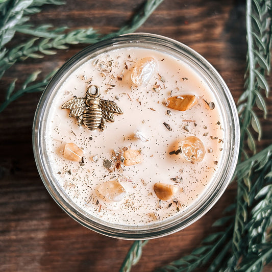 Bee Happy Candle (Honey & Rose)