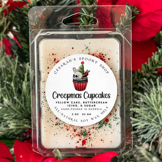 Creepmas Cupcakes Wax Melt (Yellow Cake, Buttercream Icing, and Sugar)