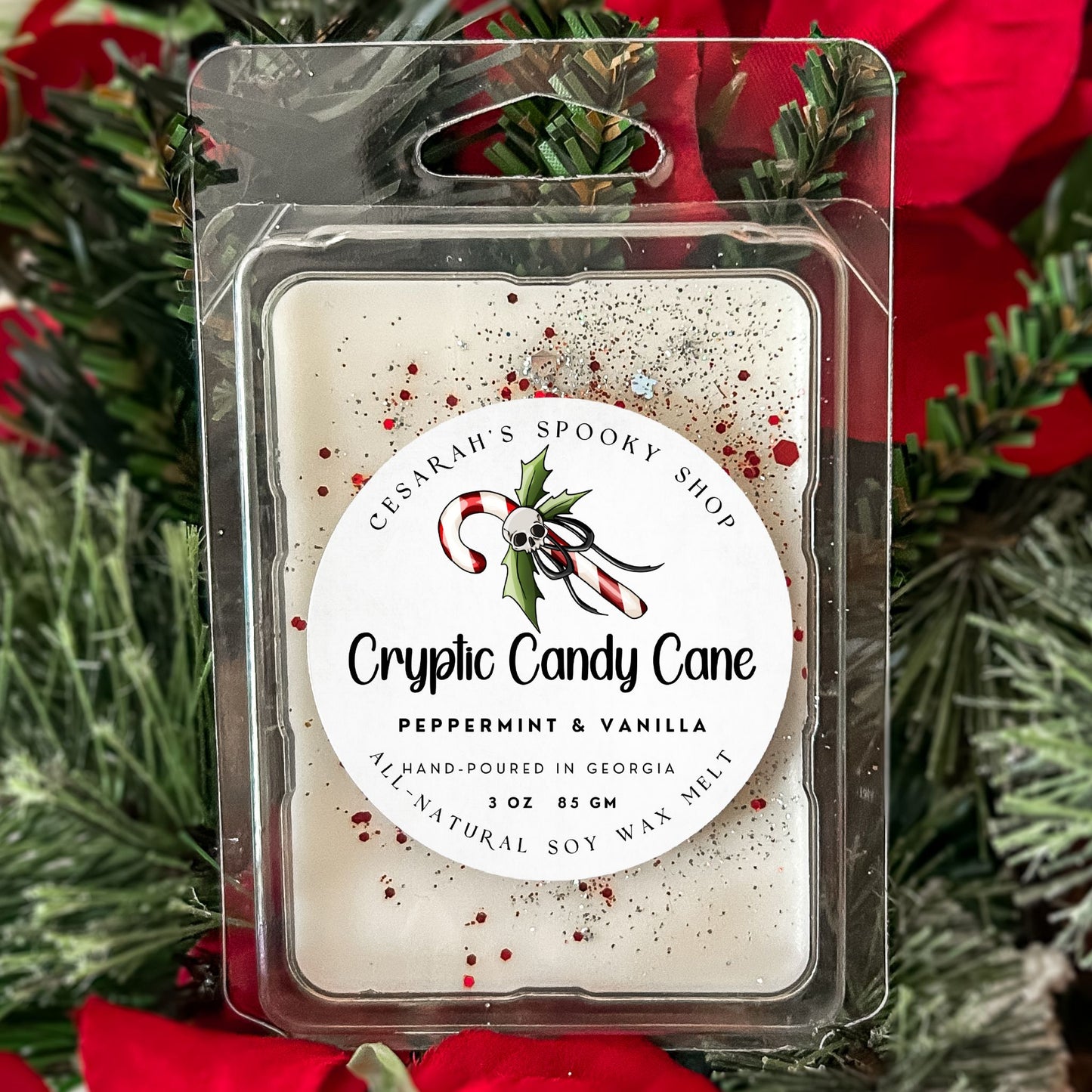 Cryptic Candy Cane Wax Melt (Peppermint & Vanilla)