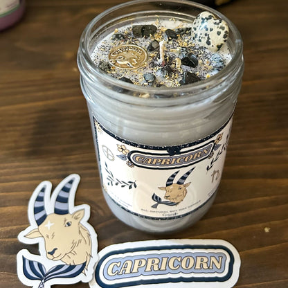 Capricorn Zodiac Candle Cesarah's Spooky Shop