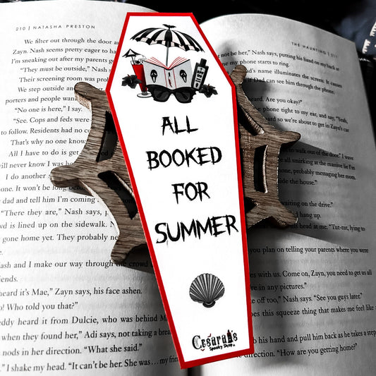 All Booked For Summer Bookmark Cesarah's Spooky Shop