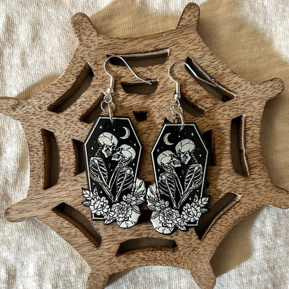 Skeleton Lovers Earrings Cesarah's Spooky Shop